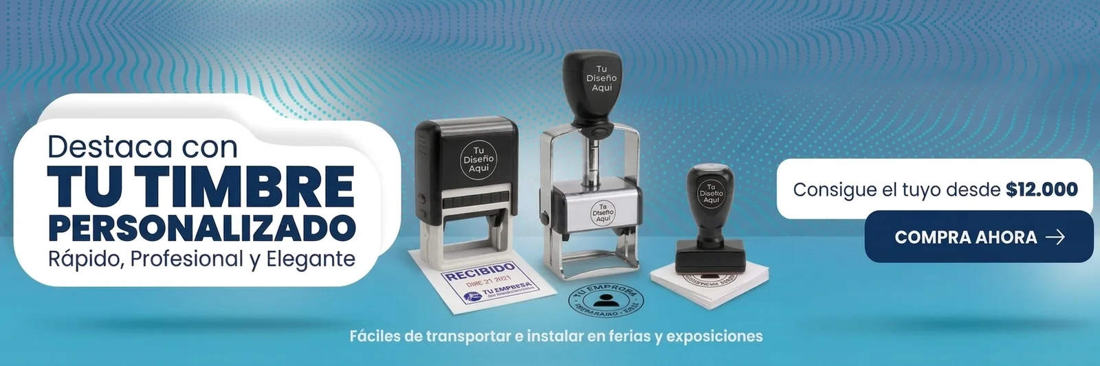Timbres personalizados: automáticos, profesionales y de bolsillo desde $12.000